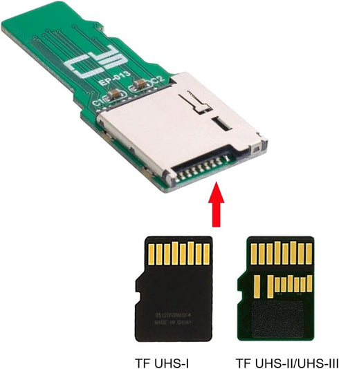 Chenyang 2Pcs TF Micro SD Card Male to SD Card Female Extension Adapter, PCBA SD/SDHC/SDXC UHS-III UHS-3 UHS-2