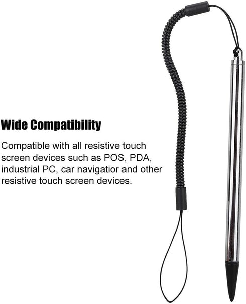 Universal High Sensitive Resistive Pen, Fine Point Stylus Tip with Spring Cord for Resistive Screen Devices