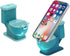 Novelty Toilet Shaped Cellphone Holder, Funny Phone Stand, Peacock Blue Stupid Gifts, Hilarious Cellphone Stand