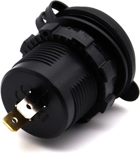 MOTONG Waterproof 12V QC3.0 Power Outlet Charger, QC3.0 USB A & PD Type C Car Socket Power Charger for Car Marine Boat