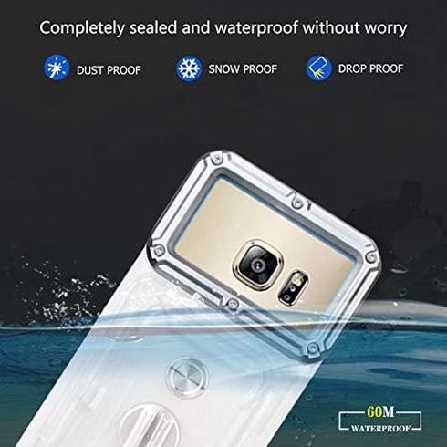 Underwater Photography Waterproof Phone Case Pouch for Android 5.0-5.2 Enhanced Underwater Cell Phone Dry Bag with Armband O Lens Ring Full Sealed Waterproof Case IPX8 Certified
