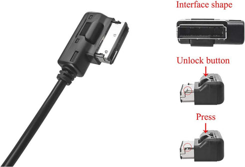 Bluetooth Kit for Mercedes-Benz MMI Car Interface, Adapter for iPhone, Android, iPod Integration, Music AUX Connector