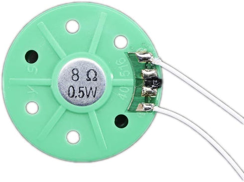 Thin Plastic Speaker with Wires, 8 ohm 0.5W, 40mm (Pack of 2)