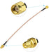 (2-Pack) RG316 15cm 6 inch Bingfu WiFi Antenna Extension Cable RP-SMA Male to RP-SMA Female Bulkhead Mount Cale