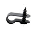 Antrader Nylon Plastic R-Type Black Cable Clamps, 200Pcs Nylon Screw Mounting Fastener Clips with 200pcs Screws for 1/4
