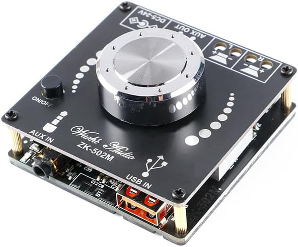 ZK-502M 50W+50W Bluetooth-Compatible Amplifier Mini 2.0 Stereo Dual Channel AMP Power Output
