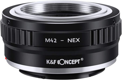 K&F Concept Lens Mount Adapter, M42 Lens to NEX E-Mount Camera, Compatible with Sony Alpha NEX Series