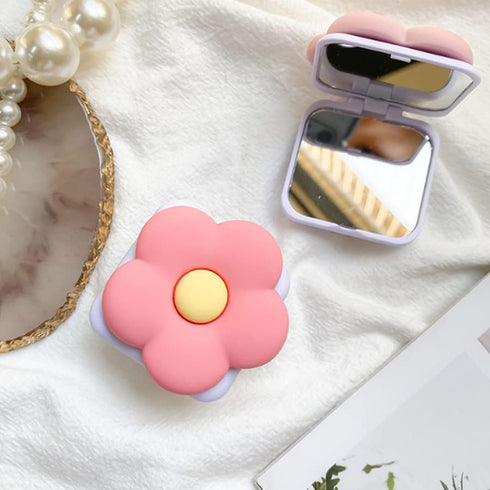 Phone Ring Holder Universal Collapsible Flower Mirror Grip and Stand for Phones and Tablets, Pack of 2