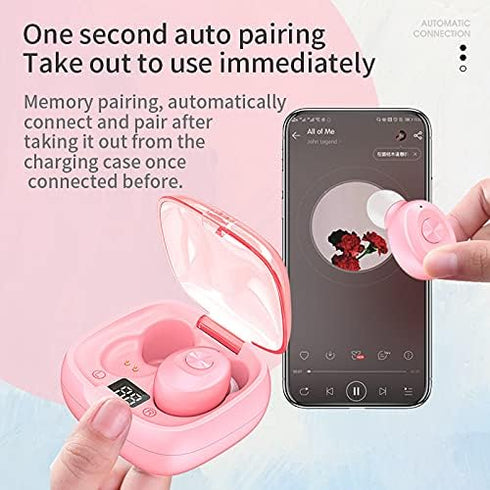 URIZONS Mini TWS Gaming Earbuds, Wireless Earphones with Charging Case, Low-Latency, Suitable for