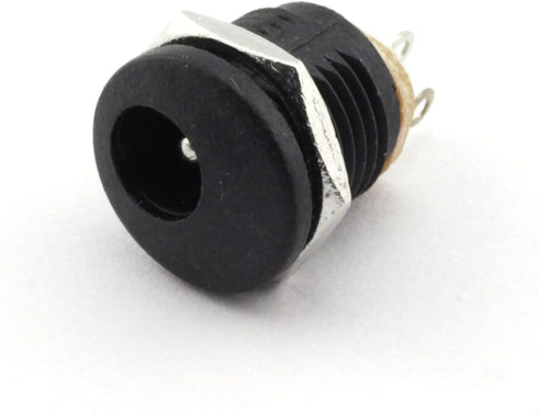 10 Pack 5.5mm x 2.1mm 3 Pin Female DC Power Jack Panel Mount Screw Nut Kit DC Socket Electrical Plug