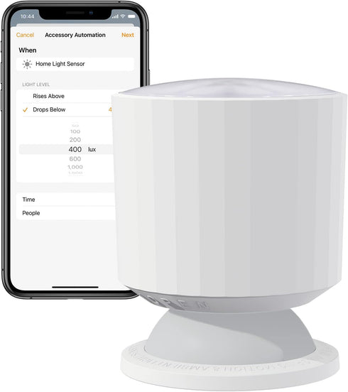 Qingping Motion & Light Sensor, Works with Apple HomeKit via Thread or Bluetooth, Long Standby Time for Automation