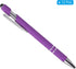 PATIKIL 12 Pack Ballpoint Pen with Stylus Tip, 2 in 1 Metal Pen Black Ink 1.0mm Medium Point for Touch Screens Style 1