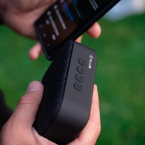 TELLUR Callisto Portable Bluetooth Speaker, Ultra Compact Fabric Design, FM Radio Speaker, Hands-Free, USB, MicroSD/TF.