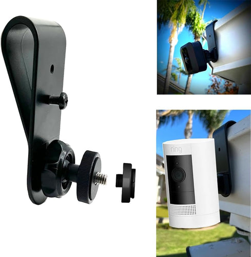 Rigid Rain Gutter Mount for Security Camera, Easy Install No Drill, Compatible with Ring Stick Up Blink