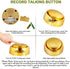 Neutral Recordable Sound Button – 30 Second Recording Button for Your Own Message (Golden)