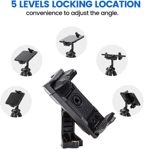 Fotopro Phone Tripod Mount Cold Shoe Rotatable Universal Cell Phone Mount Adapter for Monopod Selfie Stick Desktop