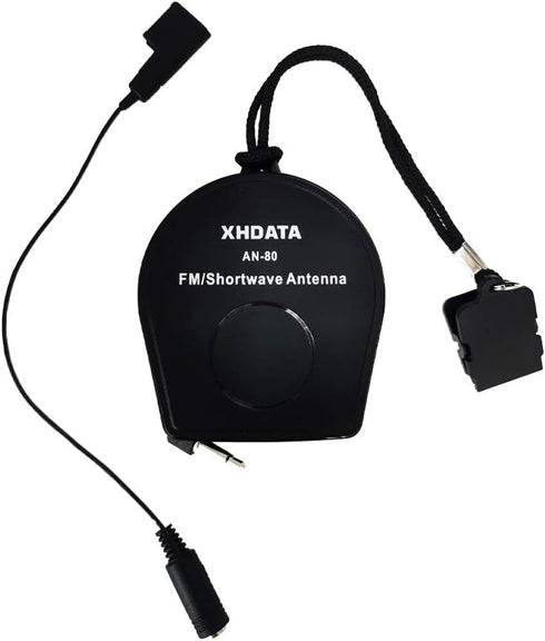 XHDATA AN-80 Shortwave Reel Antenna FM SW External Antenna Whip Antenna to Improve