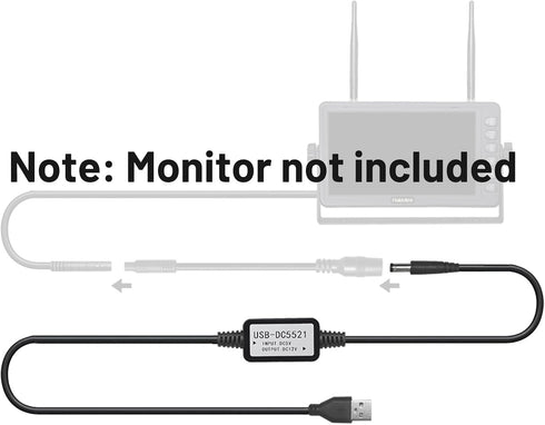 USB to DC 12V Adapter for Haloview Monitor