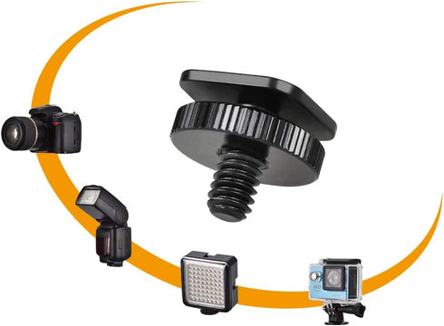 4-Pack 1/4 Inch Camera Adapter Screws, Versatile Flash Hot Shoe Mounts for DSLR Rigs, Tripods, Accessories