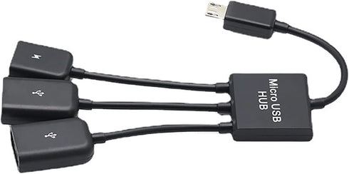 ljhnba 3in1 2 3 USB to OTG Port HUB Cable Splitter Micro-USB Type-C Adapter Converter for Tablet Computer Keyboard