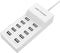 10-Port USB Wall Charger Station with Rapid Charging, Auto Detect Technology, Family-Sized USB Ports for Multiple