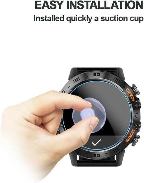 Screen Protector Compatible for K52 1.39 Inches Smartwatch , 9H Tempered Glass Protective Film Compatible for ESFOE K52 / SUNKTA K52 / Linwear K52 / ATEVENSE K52 / EIGIIS K52 1.39 Inches