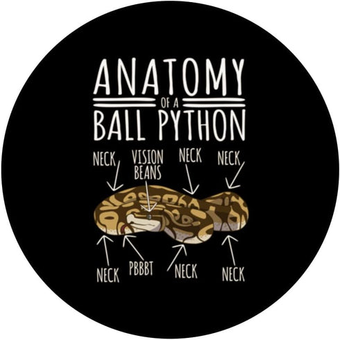 Python Snake Owner - Anatomy Of A Ball Python PopSockets Swappable PopGrip