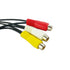 Seadream 3 RCA Female Jack to 6 RCA Male Plug Splitter Audio Video AV Adapter Cable (12 inch)