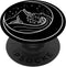 Minimal Lunar Nature Line Art Gift PopSockets Swappable Waves On Moon
