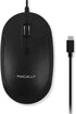 Macally Wired USB C Mouse for Mac and PC - Slim, Quiet, and