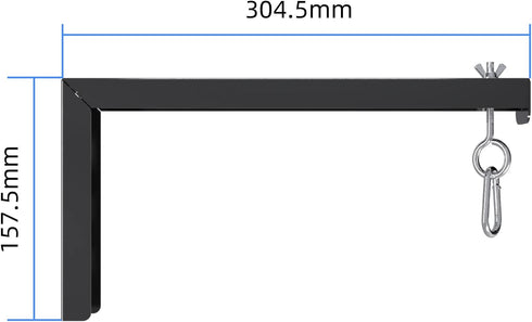 suptek 12 inch 80 lbs, PRL002B, (1 Universal Projector Screen Wall Mount L-Brackets Wall Hanging Mount Adjustable