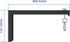 suptek 12 inch 80 lbs, PRL002B, (1 Universal Projector Screen Wall Mount L-Brackets Wall Hanging Mount Adjustable