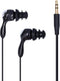 PUSOKEI Short Cord Waterproof Headphone, IP68 Waterproof Earplugs Suitable for Swimming, Surfing, Running (Black)