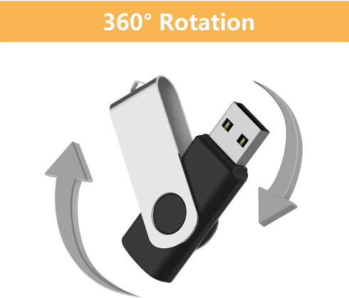 Generic 10 2 2.0 (10Pack 2GB) X GB USB Flash Drive USB Thumb Drive Memory Pen Stick Jump Drive Keychain Design Black