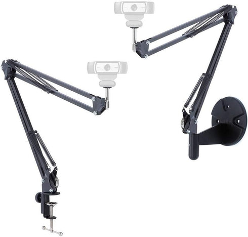AceTaken Webcam Stand Kit, 2in1 Wall Mount and Clamp Arm Holder for Logitech