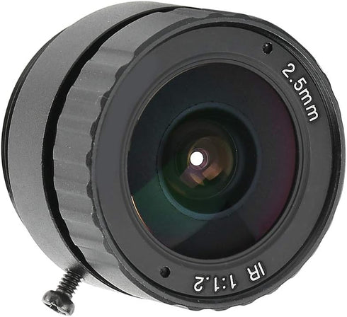 TEUOPIOE 2.5mm 3MP Camera Lens, Definition HD 2.5mm 3MP F1.2 1/2.5 CS Mount