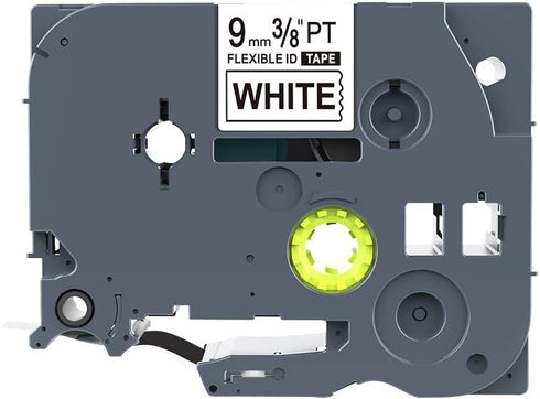 1PK Black on White Flexible ID Cable and Wire Label Tape - Compatible for Brother P-Touch TZe-FX221