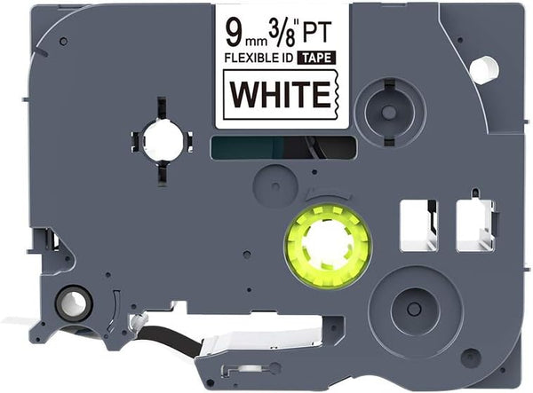 1PK Black on White Flexible ID Cable and Wire Label Tape - Compatible for Brother P-Touch TZe-FX221