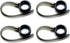 Zotech 4pcs Black Earhooks for Motorola Headsets HX550 H17 H17txt H525 H19 H19txt Boom 2+ Elite Flip HZ720