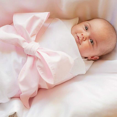 ZROSIN Newborn Baby Cloth wrap, Maternity Pink Bow Waistband, Baby wrap Cloth