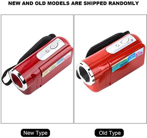 Kids Digital Video Camera, 1080P 16M, 16X Zoom DV Camcorder with 2Inch TFT LCD Screen for Photography (red)
