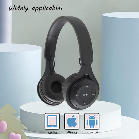 Kids Bluetooth Headphones, Over-Ear Wireless Bluetooth 5.0 Headset, Comfortable Protein Earpads, HiFi Music Player with