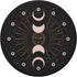 Moon Phases Astrology Space Stars Pattern, Black PopSockets Standard PopGrip