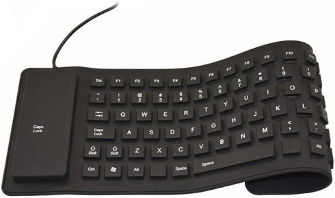 Waterproof Silicone Keyboard - Foldable Flexible USB Mini Dustproof Dirt Proof