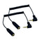 Seadream Coiled 3.5mm to 2.5mm Aux Cable 2Pack, Right Angled Male to Female Headset Audio Adapter, 23inch