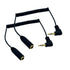 Seadream Coiled 3.5mm to 2.5mm Aux Cable 2Pack, Right Angled Male to Female Headset Audio Adapter, 23inch
