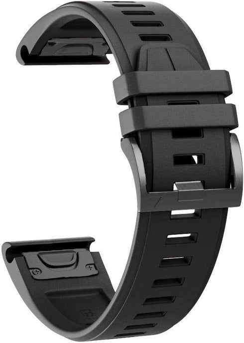 YOOSIDE 22mm Quick Fit Silicone Sport Waterproof Replacement Watch Band for Garmin Instinct/Fenix 5 (Black)