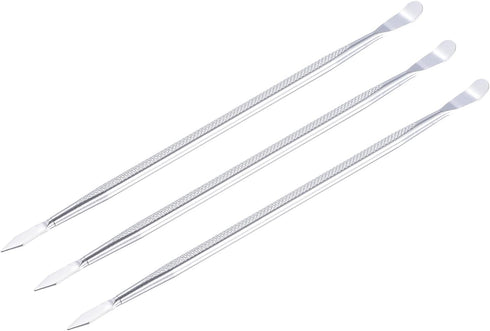 MECCANIXITY 3pcs Metal Spudger Mini Crowbar Flat Head Stainless Steel Pry Bar Tools for Mobile Phone Repair
