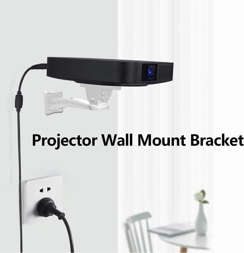 Mini Projector Wall Mount, Projector Hanger for CCTV Security Camera Housing Mounting Bracket (White)