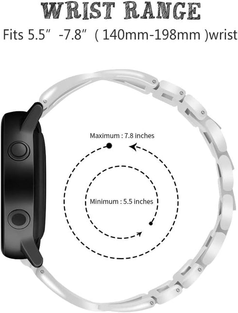 Replacement Band for Eurans Smart Watch, 1.4’’ inch 20mm Bling Bracelet Metal Watch Band Straps, Lightweight Wristbands